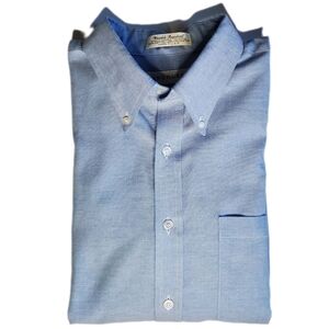 Andhurst Wrinkle Resistant Blue Oxford Shirt Neck 17 Sleeve 32/33